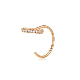 點睛品 Ear Play 18K玫瑰金極簡線條鑽石耳環/耳線 歷史價格詳細信息