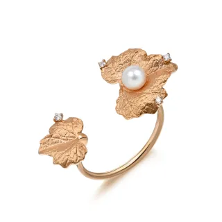 點睛品 遇見系列 18K玫瑰金夜鶯珍珠垂墜耳環 歷史價格詳細信息