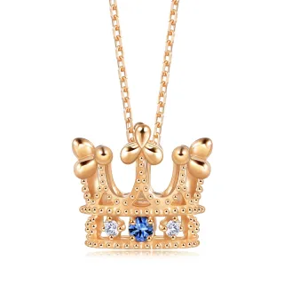 點睛品 V&A博物館系列 18K玫瑰金粉紅藍寶石玫瑰鑽石項鍊 歷史價格詳細信息