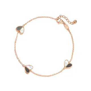 18K玫瑰金黑白雙面四葉草珠珠腳鍊 歷史價格詳細信息