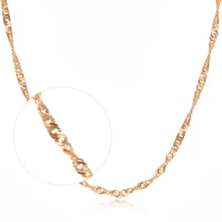 點睛品 機織素鍊 18K玫瑰金項鍊(45cm) 歷史價格詳細信息