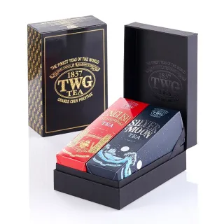 【TWG Tea】時尚茶罐四入 午夜時光之茶100g+銀月綠茶100g+英式早餐茶100g+盛夏緋紅120g 歷史價格詳細信息