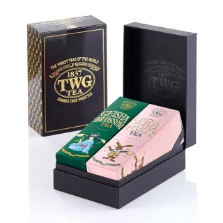 【TWG Tea】時尚茶罐四入 午夜時光之茶100g+銀月綠茶100g+英式早餐茶100g+盛夏緋紅120g 歷史價格詳細信息