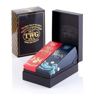 【TWG Tea】時尚茶罐四入 午夜時光之茶100g+銀月綠茶100g+英式早餐茶100g+盛夏緋紅120g 歷史價格詳細信息