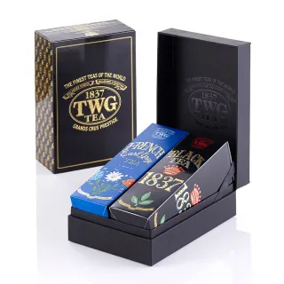 【TWG Tea】時尚茶罐四入 午夜時光之茶100g+銀月綠茶100g+英式早餐茶100g+盛夏緋紅120g 歷史價格詳細信息
