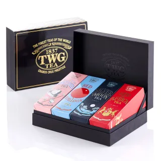 【TWG Tea】時尚茶罐四入 午夜時光之茶100g+銀月綠茶100g+英式早餐茶100g+盛夏緋紅120g 歷史價格詳細信息
