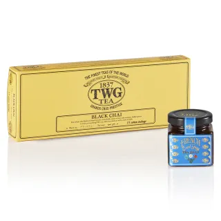 【TWG Tea】純棉茶包果醬雙享禮物組(英式早餐茶 15包/盒+茶香果醬口味任選) 歷史價格詳細信息