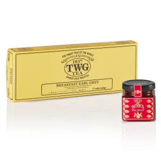 【TWG Tea】純棉茶包果醬雙享禮物組(英式早餐茶 15包/盒+茶香果醬口味任選) 歷史價格詳細信息