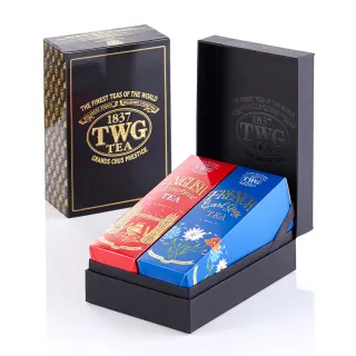 【TWG Tea】時尚茶罐四入 午夜時光之茶100g+銀月綠茶100g+英式早餐茶100g+盛夏緋紅120g 歷史價格詳細信息