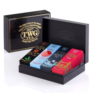 【TWG Tea】時尚茶罐四入 午夜時光之茶100g+銀月綠茶100g+英式早餐茶100g+盛夏緋紅120g 歷史價格詳細信息