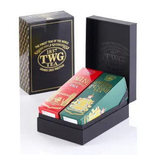 【TWG Tea】時尚茶罐四入 午夜時光之茶100g+銀月綠茶100g+英式早餐茶100g+盛夏緋紅120g 歷史價格詳細信息