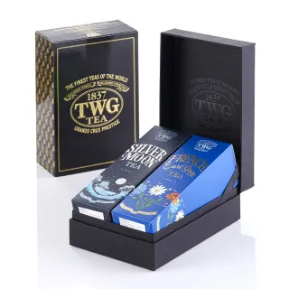 【TWG Tea】時尚茶罐四入 午夜時光之茶100g+銀月綠茶100g+英式早餐茶100g+盛夏緋紅120g 歷史價格詳細信息
