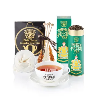 【TWG Tea】茗茶饗宴禮物組(銀月綠茶/多款茗茶100g +早茶杯盤組+濾茶網+茶棒糖) 歷史價格詳細信息