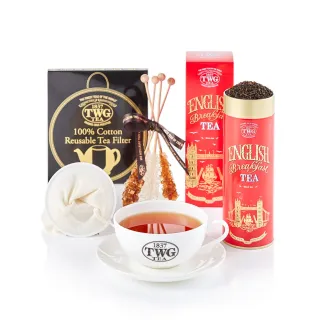 【TWG Tea】英式早餐茶包禮物組(手工純棉茶包 15包/盒+茶碟+茶棒糖) 歷史價格詳細信息