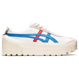 【Onitsuka Tiger】鬼塚虎 官方旗艦店 DELEGATION EX 休閒鞋 白底藍紅邊(1183A559-101) 歷史價格詳細信息