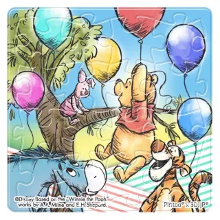 Winnie The Pooh小熊維尼(1)拼圖磁鐵16片-透明(圓) 歷史價格詳細信息