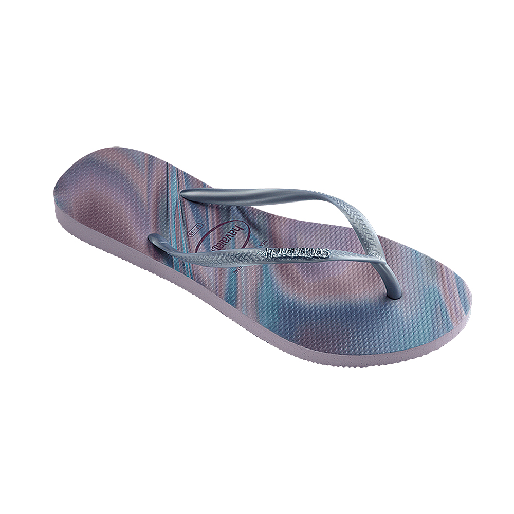 【havaianas 哈瓦仕】拖鞋 女鞋 夾腳拖 幾何 Slim Harmony 橘藍 4145638-1822W(哈瓦士) 歷史價格詳細信息