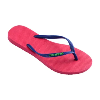 【havaianas 哈瓦仕】拖鞋 女鞋 夾腳拖 跳色 Slim Logo Pop Up 藍粉 4119787-2484W(哈瓦士) 歷史價格詳細信息