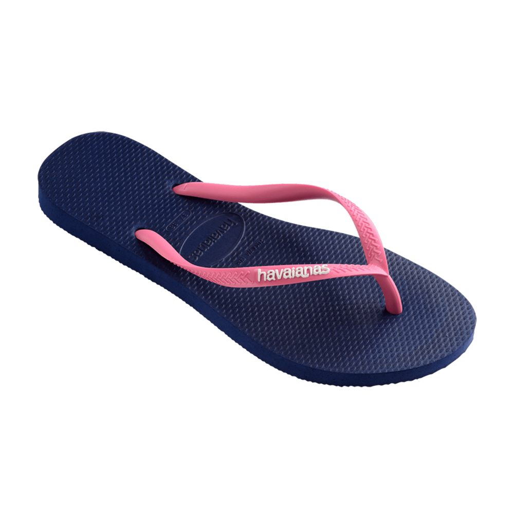 【havaianas 哈瓦仕】拖鞋 女鞋 夾腳拖 跳色 Slim Logo Pop Up 藍粉 4119787-2484W(哈瓦士) 歷史價格詳細信息