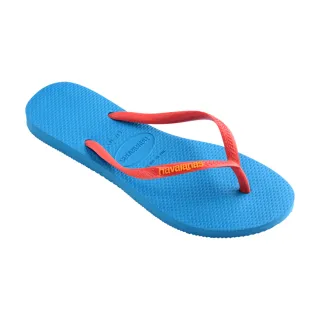 【havaianas 哈瓦仕】拖鞋 女鞋 夾腳拖 跳色 Slim Logo Pop Up 藍粉 4119787-2484W(哈瓦士) 歷史價格詳細信息