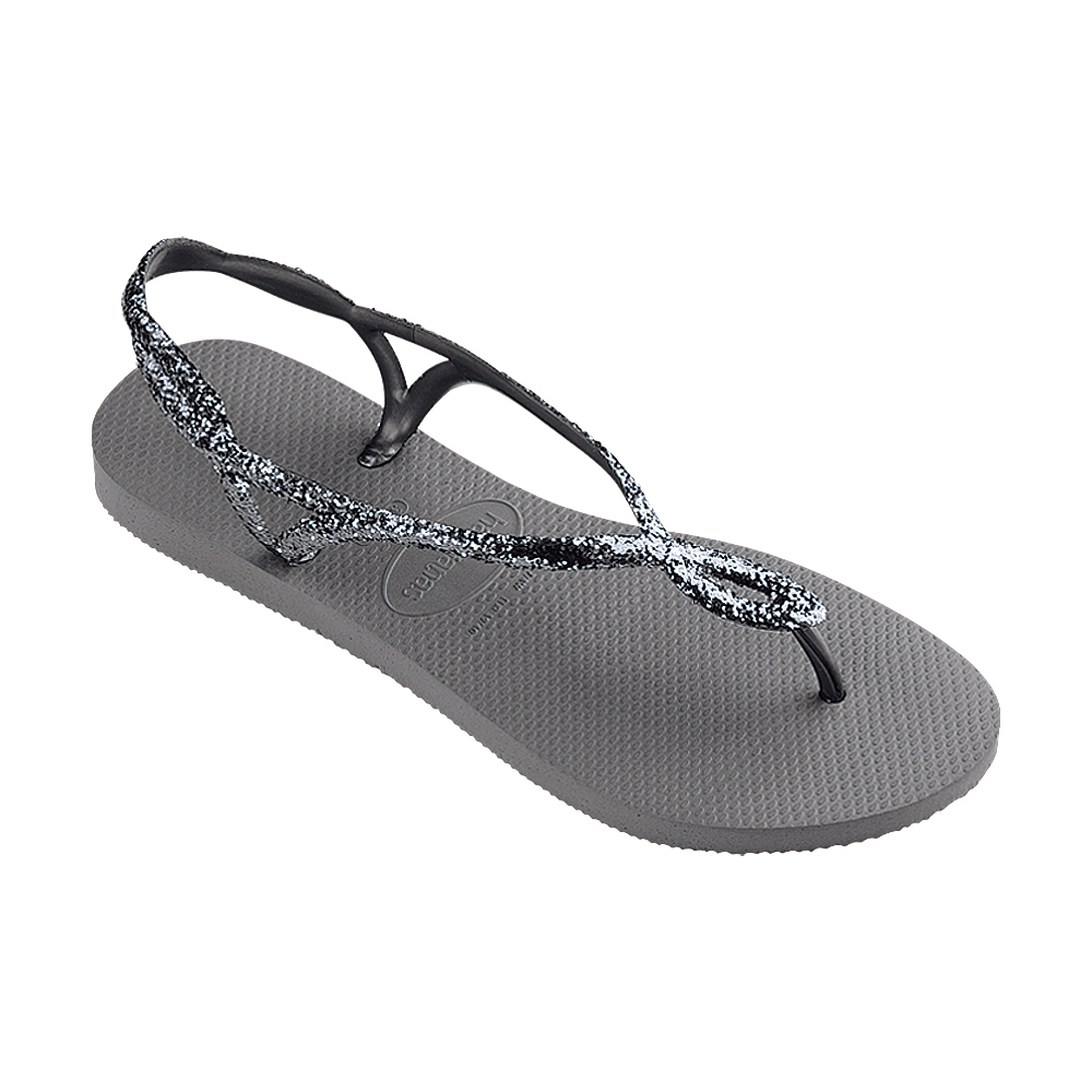 Havaianas 涼拖鞋 Luna Premium II 女鞋 深灰 珠光 亮片 麻花 夾腳 哈瓦仕 41470095178W 歷史價格詳細信息