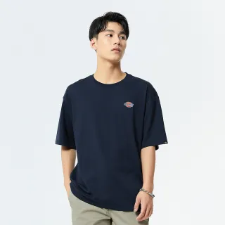 【Dickies】男女款深海軍藍純棉胸前刺繡Logo徽章短袖T恤｜DK013083CG7 歷史價格詳細信息