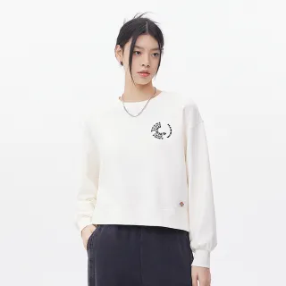 Dickies女款米白色純棉胸前Dickies漸層刺繡連帽大學T|DK011612C48 歷史價格詳細信息