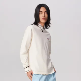 【Dickies】男款米白色純棉胸前疊影Logo印花大學T｜DK011519C48 歷史價格詳細信息