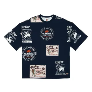 【Dickies】男女款深海軍藍純棉胸前刺繡Logo徽章短袖T恤｜DK013083CG7 歷史價格詳細信息