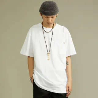 【Dickies】男款白色純棉胸前印花長袖T恤｜DK010998C4D 歷史價格詳細信息