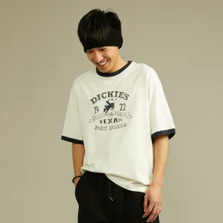Dickies女款奶油色純棉撞色拼接短版長袖T恤|DK012338C10 歷史價格詳細信息