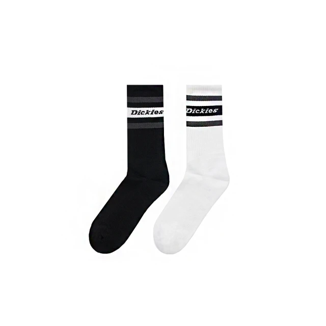 Dickies男女款黑色組合撞色線型品牌Logo襪子(二入組)|DK0A4XDKBLK 歷史價格詳細信息