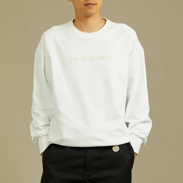 【Dickies】女款白色Dickies刺繡絎縫拼接連帽大學T｜DK009519C4D 歷史價格詳細信息