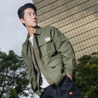 【Dickies】男款軍綠色純棉重磅寬鬆拼接長袖T恤｜DK010987MGR 歷史價格詳細信息