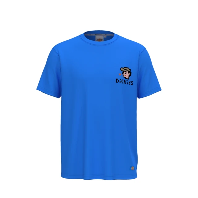 【Dickies】男款天青藍純棉撞色數位Logo印花寬版縮口褲｜DK011592E62 歷史價格詳細信息
