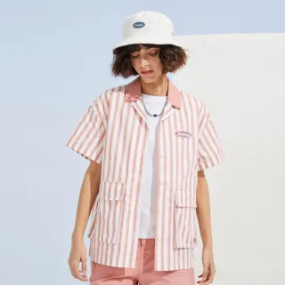 【Dickies】男款桃粉色純棉仿舊染寬版短袖襯衫｜DK010567C53 歷史價格詳細信息