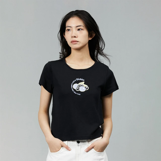 Dickies女款黑色胸前立體刺繡Logo短版立領羽絨外套|DK012343BLK 歷史價格詳細信息