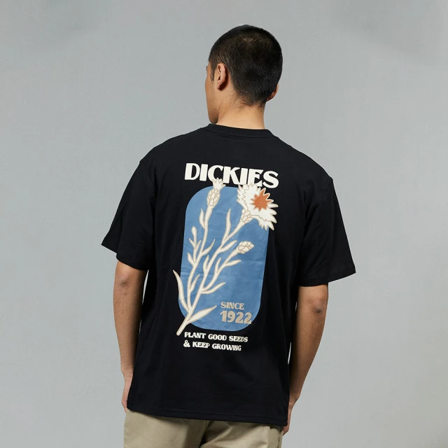Dickies男女款黑色純棉背面圖案印花短袖T恤|DK012180BLK 歷史價格詳細信息