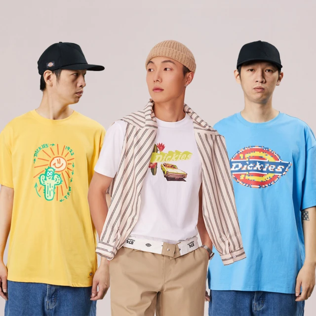 Dickies  男生短袖上衣/圓領T恤/夏天必備款 LOGO純棉短T 文字T 零碼 白色/藍色/軍綠WS45A 歷史價格詳細信息