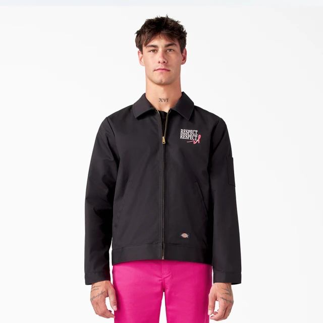 【Dickies】BCA 聯名－男款黑色單袖大Logo品牌文字印花休閒連帽大學T｜DK012217BLK 歷史價格詳細信息