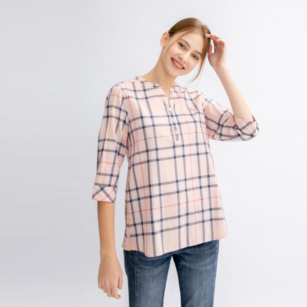 【Arnold Palmer 雨傘】女裝-小傘刺繡彈性花紗網眼布POLO衫(粉紅色) 歷史價格詳細信息