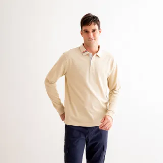 長袖polo 棉質長袖polo 長袖t恤男 爸爸裝 長袖T恤上衣 素色翻領polo衫 中老年男裝 歷史價格詳細信息