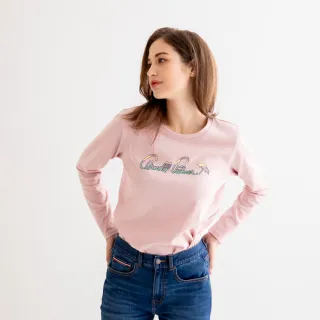 【Arnold Palmer 雨傘】女裝-小傘刺繡彈性花紗網眼布POLO衫(粉紅色) 歷史價格詳細信息