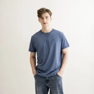 【Arnold Palmer 雨傘】男裝-學院風LOGO刺繡條紋長袖襯衫(藍色) 歷史價格詳細信息