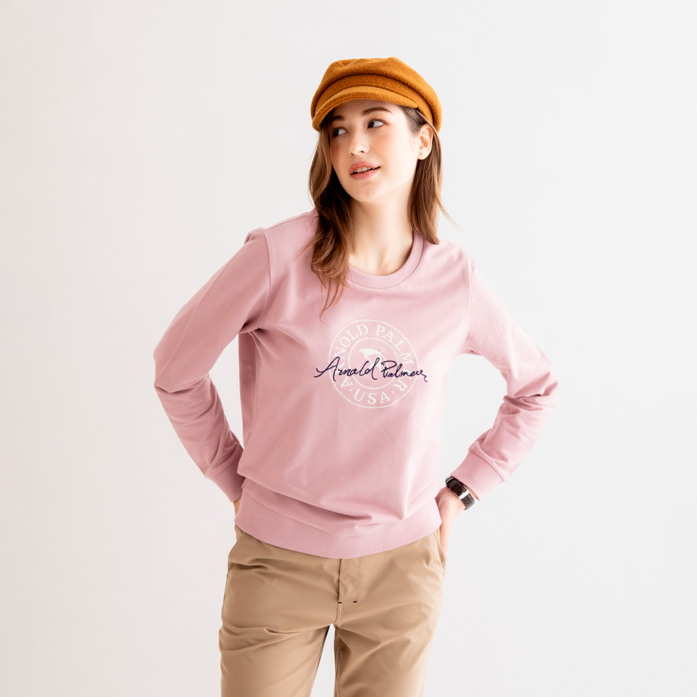 【Arnold Palmer 雨傘】女裝-小傘刺繡彈性花紗網眼布POLO衫(粉紅色) 歷史價格詳細信息