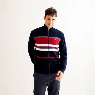 【Arnold Palmer 雨傘】男裝-立體LOGO長袖圓領大學T(黑灰色) 歷史價格詳細信息