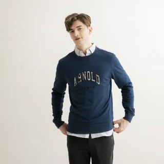 【Arnold Palmer 雨傘】男裝-學院風LOGO刺繡條紋長袖襯衫(藍色) 歷史價格詳細信息