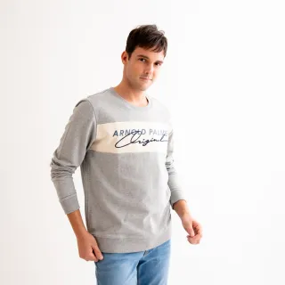 【Arnold Palmer 雨傘】男裝-學院風LOGO刺繡條紋長袖襯衫(藍色) 歷史價格詳細信息