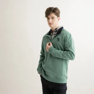 【Arnold Palmer 雨傘】男裝-立體LOGO長袖圓領大學T(黑灰色) 歷史價格詳細信息