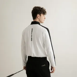 【Arnold Palmer 雨傘】男裝-立體LOGO長袖圓領大學T(黑灰色) 歷史價格詳細信息